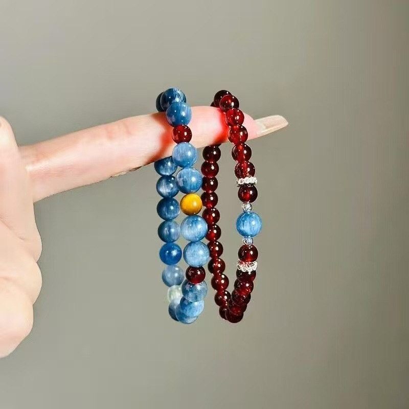 Yoga Fitness Gifts - Pulseira de Contas de Granada e