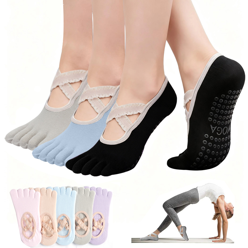 Yoga Fitness Dance - Meias de Pilates Antiderrapantes para Mulheres