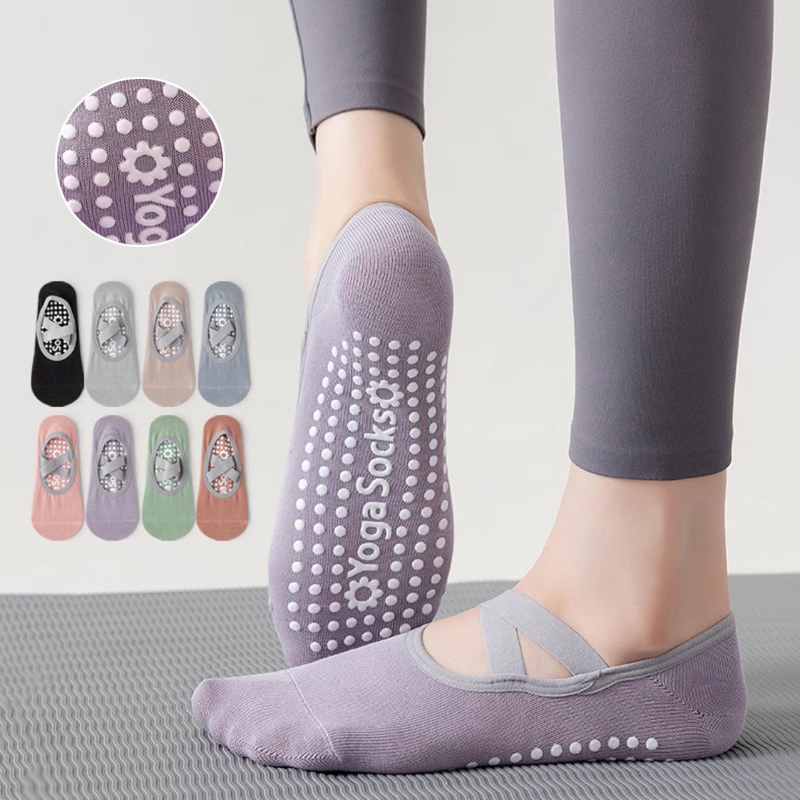 Yoga Fitness Dance - Meias de yoga com fundo de
